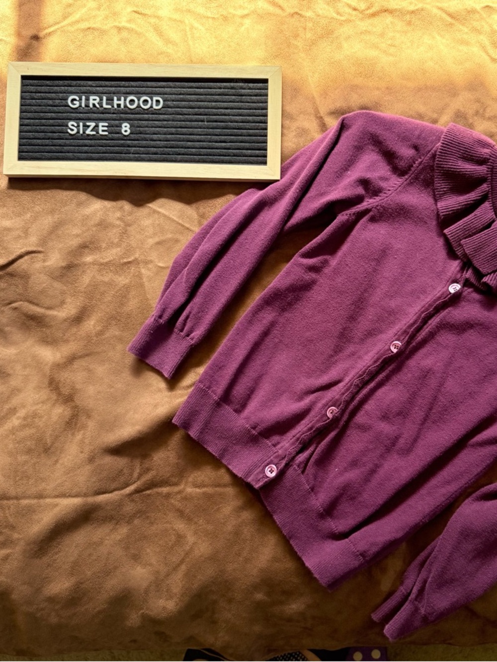 Girlhood Purple Cardigan Sweater